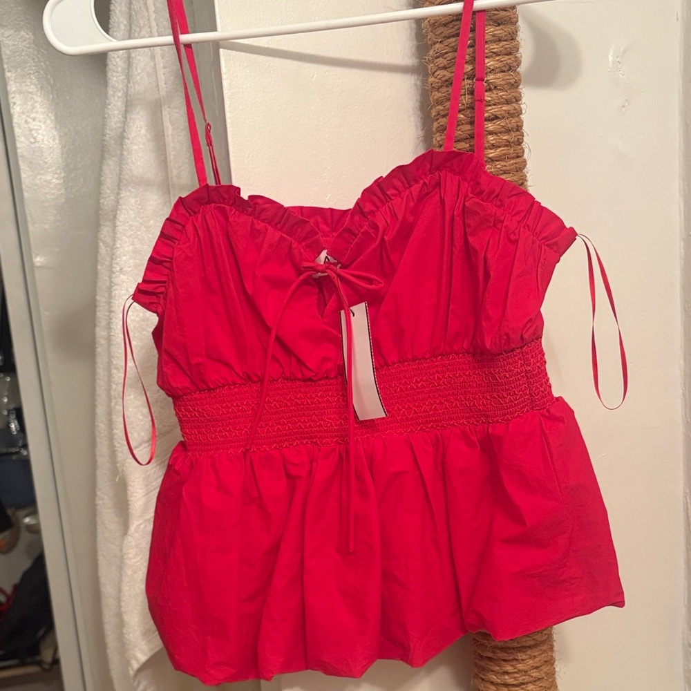 NWWT ASTR Scarlet Smocked Camisole Top